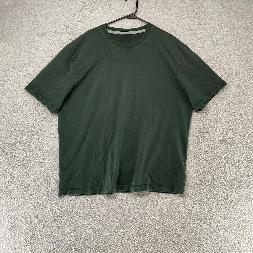 Lululemon Oversized Heavyweight T-Shirt Mens Large Green Crewneck Cotton Tee
